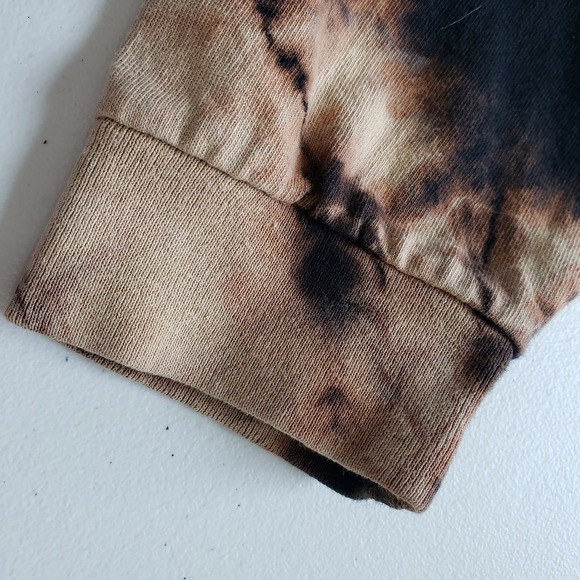 AALIYAH 90's Hip Hop Artist Brown Tie Dye Long Sleeve Shirt Size X-Large Adult - Picture 5 of 9